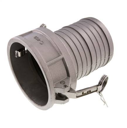 Acoplamiento de aluminio Camlock DN 90 (4'') Pilar de manguera (100 mm) Tipo C MIL-C-27487