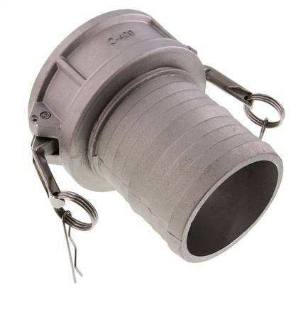 Acoplamiento de aluminio Camlock DN 90 (4'') Pilar de manguera (100 mm) Tipo C MIL-C-27487