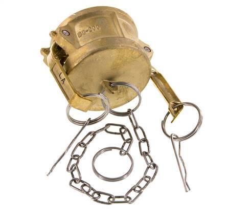 Tapa de extremo de acoplamiento de latón Camlock DN 50 (2'') Tipo DC MIL-C-27487