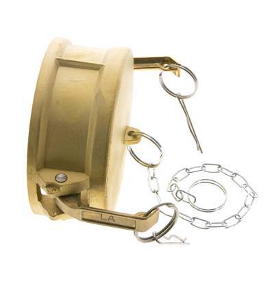 Camlock DN 90 (4'') Brass Coupling End Cap Type DC MIL-C-27487