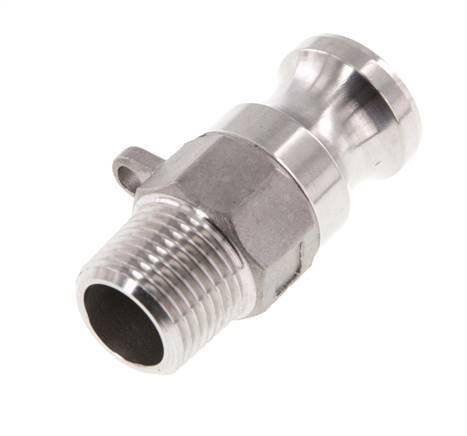 Acoplamiento de acero inoxidable Camlock DN 15 (1/2'') R 1/2'' rosca macho tipo F MIL-C-27487