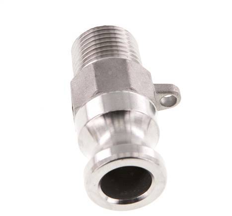 Acoplamiento de acero inoxidable Camlock DN 15 (1/2'') R 1/2'' rosca macho tipo F MIL-C-27487