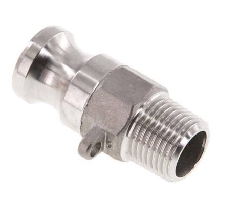 Acoplamiento de acero inoxidable Camlock DN 15 (1/2'') R 1/2'' rosca macho tipo F MIL-C-27487