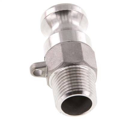 Acoplamiento de acero inoxidable Camlock DN 15 (1/2'') R 1/2'' rosca macho tipo F MIL-C-27487