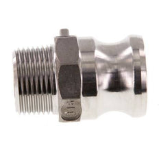 Acoplamiento de acero inoxidable Camlock DN 20 (3/4'') R 3/4'' rosca macho tipo F MIL-C-27487