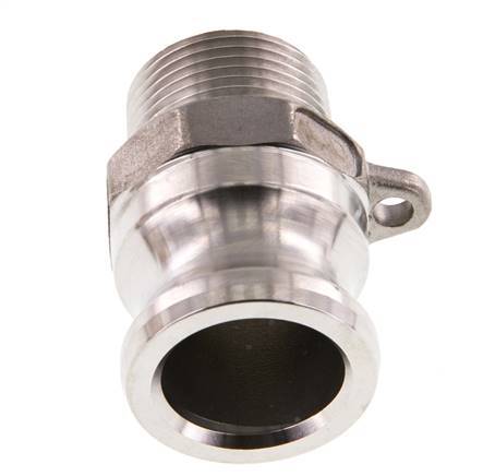 Acoplamiento de acero inoxidable Camlock DN 20 (3/4'') R 3/4'' rosca macho tipo F MIL-C-27487