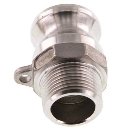 Acoplamiento de acero inoxidable Camlock DN 20 (3/4'') R 3/4'' rosca macho tipo F MIL-C-27487