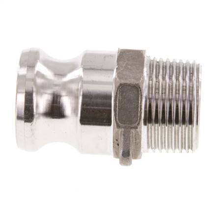 Acoplamiento de acero inoxidable Camlock DN 25 (1'') R 1'' Rosca Macho Tipo F MIL-C-27487