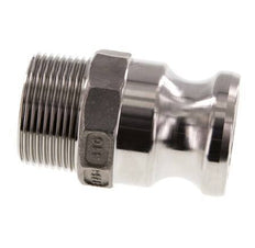 Acoplamiento de acero inoxidable Camlock DN 32 (1 1/4'') R 1 1/4'' Rosca Macho Tipo F MIL-C-27487