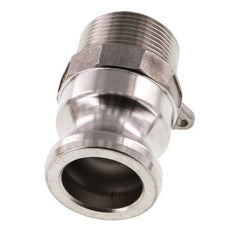 Acoplamiento de acero inoxidable Camlock DN 32 (1 1/4'') R 1 1/4'' Rosca Macho Tipo F MIL-C-27487