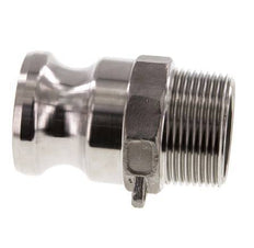 Acoplamiento de acero inoxidable Camlock DN 32 (1 1/4'') R 1 1/4'' Rosca Macho Tipo F MIL-C-27487