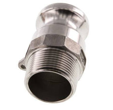 Acoplamiento de acero inoxidable Camlock DN 32 (1 1/4'') R 1 1/4'' Rosca Macho Tipo F MIL-C-27487
