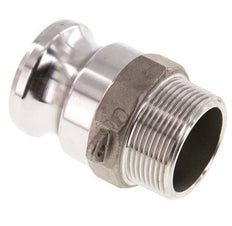 Acoplamiento de acero inoxidable Camlock DN 40 (1 1/2'') R 1 1/2'' Rosca Macho Tipo F MIL-C-27487