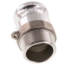 Acoplamiento de acero inoxidable Camlock DN 40 (1 1/2'') R 1 1/2'' Rosca Macho Tipo F MIL-C-27487