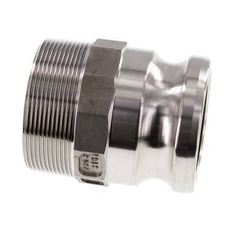 Acoplamiento de acero inoxidable Camlock DN 60 (2 1/2'') R 2 1/2'' Rosca Macho Tipo F MIL-C-27487