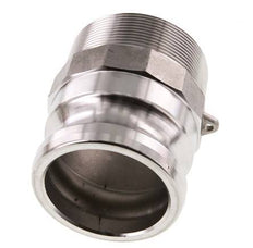 Acoplamiento de acero inoxidable Camlock DN 60 (2 1/2'') R 2 1/2'' Rosca Macho Tipo F MIL-C-27487