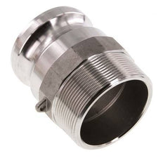 Acoplamiento de acero inoxidable Camlock DN 60 (2 1/2'') R 2 1/2'' Rosca Macho Tipo F MIL-C-27487