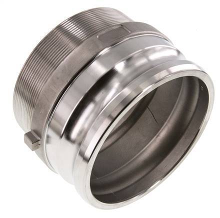 Camlock DN 120 (5'') Stainless Steel Coupling R 5'' Male Thread Type F MIL-C-27487