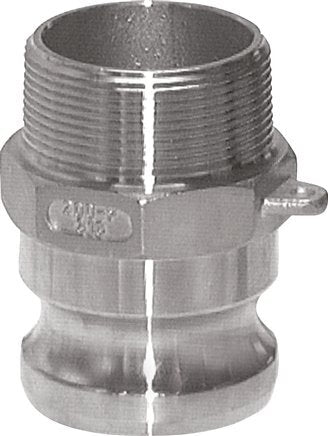 Acoplamiento de aluminio Camlock DN 140 (6'') R 6'' rosca macho tipo F MIL-C-27487