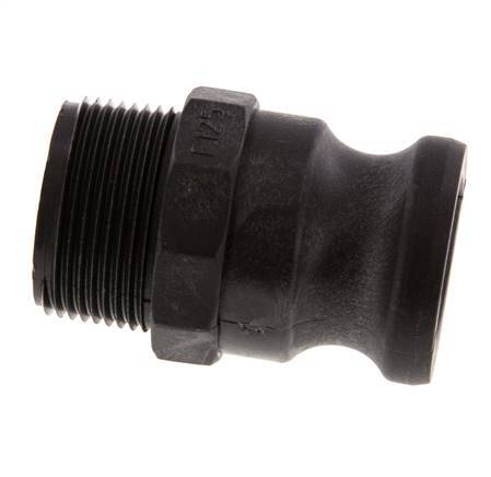 Camlock DN 32 (1 1/4'') Polypropylene Coupling R 1 1/4'' Male Thread Type F MIL-C-27487