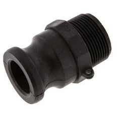 Acoplamiento de polipropileno Camlock DN 32 (1 1/4'') R 1 1/4'' Rosca Macho Tipo F MIL-C-27487