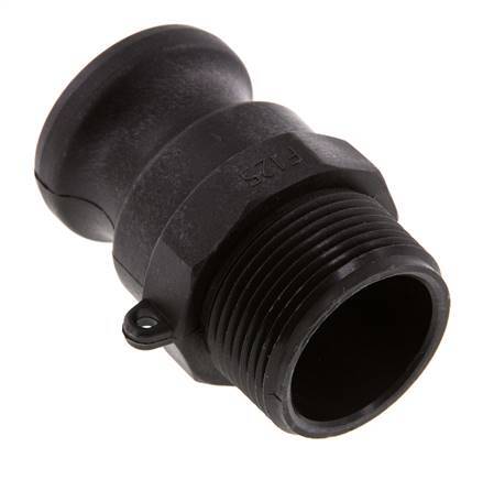 Acoplamiento de polipropileno Camlock DN 32 (1 1/4'') R 1 1/4'' Rosca Macho Tipo F MIL-C-27487