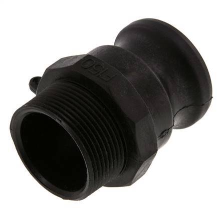 Acoplamiento de polipropileno Camlock DN 40 (1 1/2'') R 1 1/2'' Rosca Macho Tipo F MIL-C-27487 [2 Piezas]