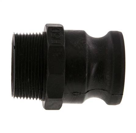 Acoplamiento de polipropileno Camlock DN 40 (1 1/2'') R 1 1/2'' Rosca Macho Tipo F MIL-C-27487 [2 Piezas]