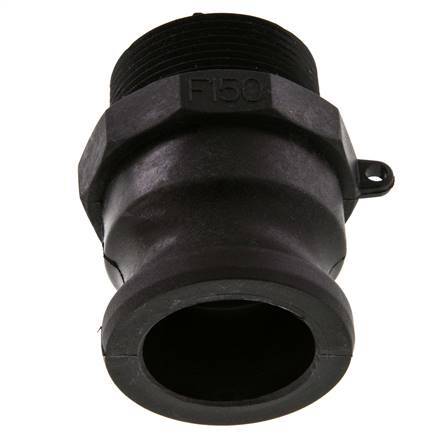 Camlock DN 40 (1 1/2'') Polypropylene Coupling R 1 1/2'' Male Thread Type F MIL-C-27487 [2 Pieces]