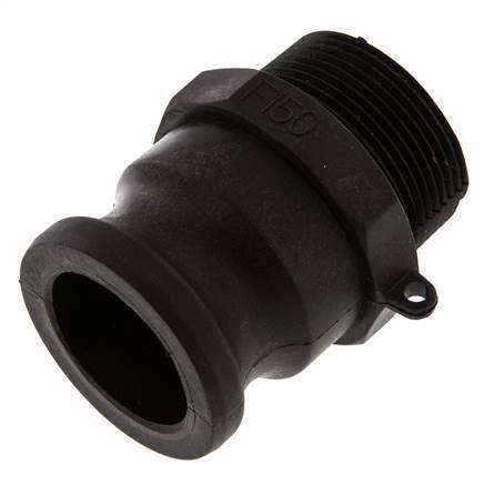 Acoplamiento de polipropileno Camlock DN 40 (1 1/2'') R 1 1/2'' Rosca Macho Tipo F MIL-C-27487 [2 Piezas]