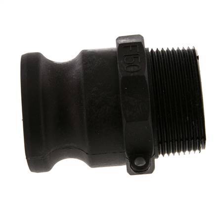 Acoplamiento de polipropileno Camlock DN 40 (1 1/2'') R 1 1/2'' Rosca Macho Tipo F MIL-C-27487 [2 Piezas]