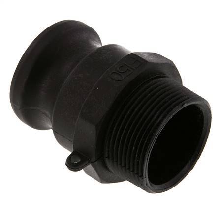 Acoplamiento de polipropileno Camlock DN 40 (1 1/2'') R 1 1/2'' Rosca Macho Tipo F MIL-C-27487 [2 Piezas]
