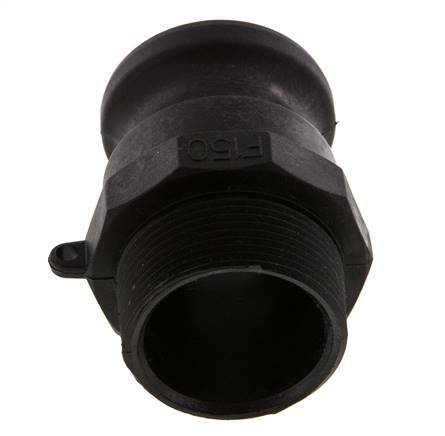 Acoplamiento de polipropileno Camlock DN 40 (1 1/2'') R 1 1/2'' Rosca Macho Tipo F MIL-C-27487 [2 Piezas]