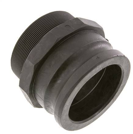 Camlock DN 90 (4'') Polypropylene Coupling R 4'' Male Thread Type F MIL-C-27487