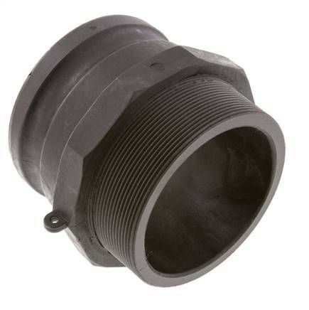 Camlock DN 90 (4'') Polypropylene Coupling R 4'' Male Thread Type F MIL-C-27487