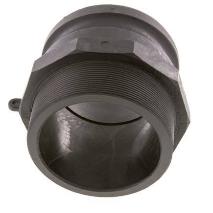 Camlock DN 90 (4'') Polypropylene Coupling R 4'' Male Thread Type F MIL-C-27487