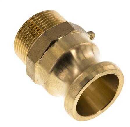 Acoplamiento de latón Camlock DN 32 (1 1/4'') R 1 1/4'' Rosca Macho Tipo F MIL-C-27487