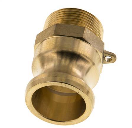 Acoplamiento de latón Camlock DN 32 (1 1/4'') R 1 1/4'' Rosca Macho Tipo F MIL-C-27487