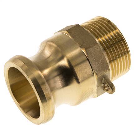 Acoplamiento de latón Camlock DN 32 (1 1/4'') R 1 1/4'' Rosca Macho Tipo F MIL-C-27487