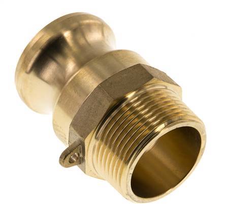 Acoplamiento de latón Camlock DN 32 (1 1/4'') R 1 1/4'' Rosca Macho Tipo F MIL-C-27487