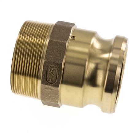 Camlock DN 60 (2 1/2'') Brass Coupling R 2 1/2'' Male Thread Type F MIL-C-27487