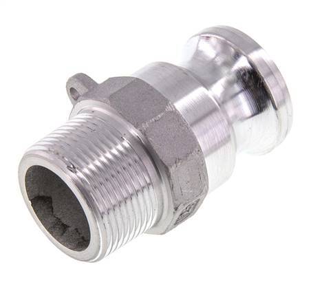 Acoplamiento de aluminio Camlock DN 32 (1 1/4'') R 1 1/4'' Rosca Macho Tipo F MIL-C-27487