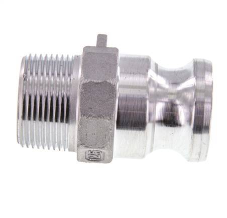 Acoplamiento de aluminio Camlock DN 32 (1 1/4'') R 1 1/4'' Rosca Macho Tipo F MIL-C-27487