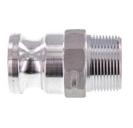 Acoplamiento de aluminio Camlock DN 32 (1 1/4'') R 1 1/4'' Rosca Macho Tipo F MIL-C-27487