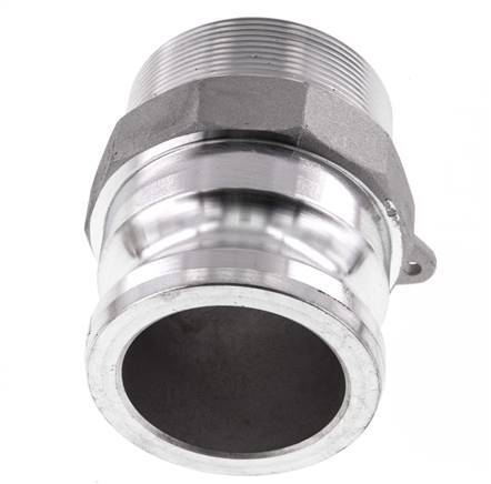 Camlock DN 60 (2 1/2'') Aluminium Coupling R 2 1/2'' Male Thread Type F MIL-C-27487