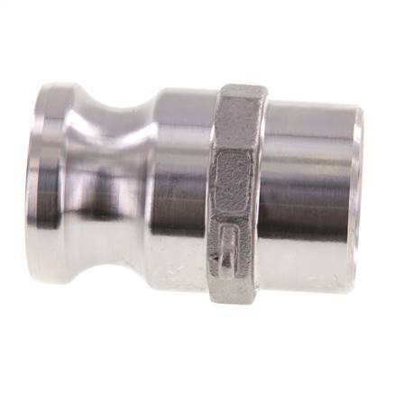 Acoplamiento de acero inoxidable Camlock DN 32 (1 1/4'') Extremo para soldar (42,4 mm) Tipo F (AS) MIL-C-27487