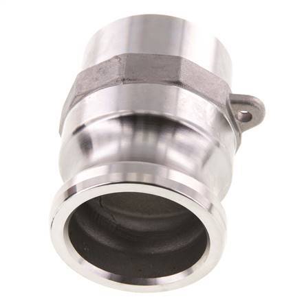 Acoplamiento de acero inoxidable Camlock DN 40 (1 1/2'') Extremo para soldar (48,3 mm) Tipo F (AS) MIL-C-27487