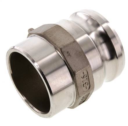 Camlock DN 75 (3'') Stainless Steel Coupling Weld End (88.9 mm) Type F (AS) MIL-C-27487