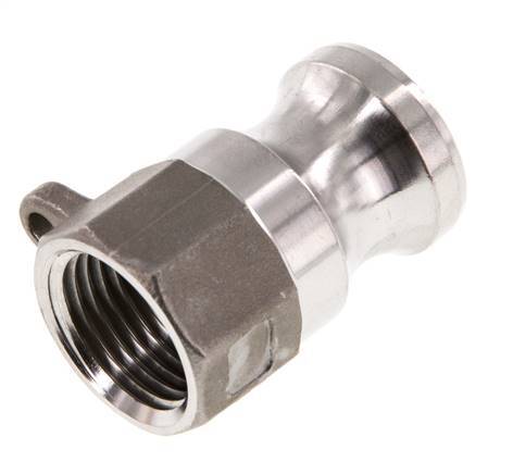 Acoplamiento de acero inoxidable Camlock DN 15 (1/2'') Rp 1/2'' Rosca Hembra Tipo A MIL-C-27487