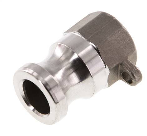 Acoplamiento de acero inoxidable Camlock DN 15 (1/2'') Rp 1/2'' Rosca Hembra Tipo A MIL-C-27487